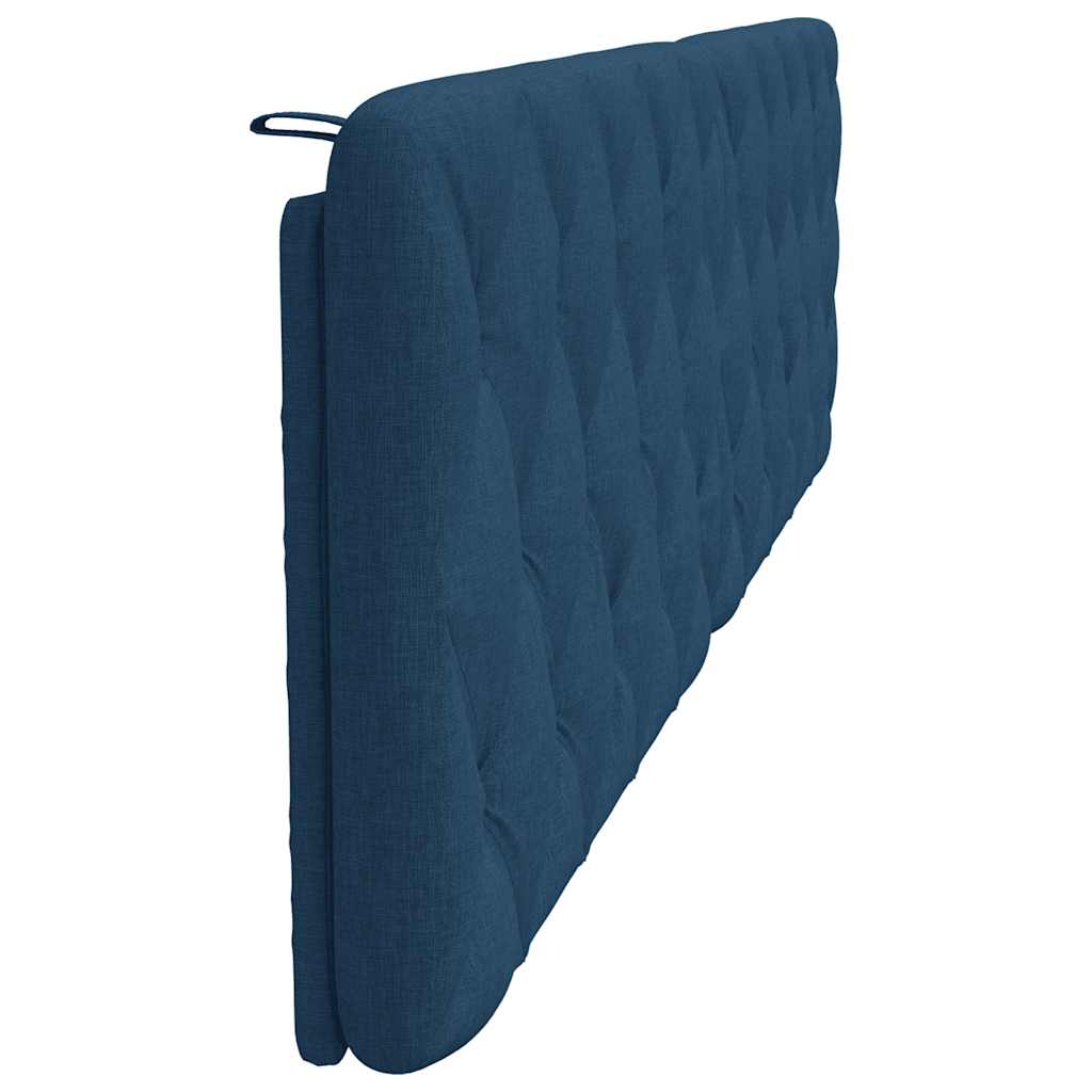 Kopfteil-Kissen Blau 200 cm Stoff