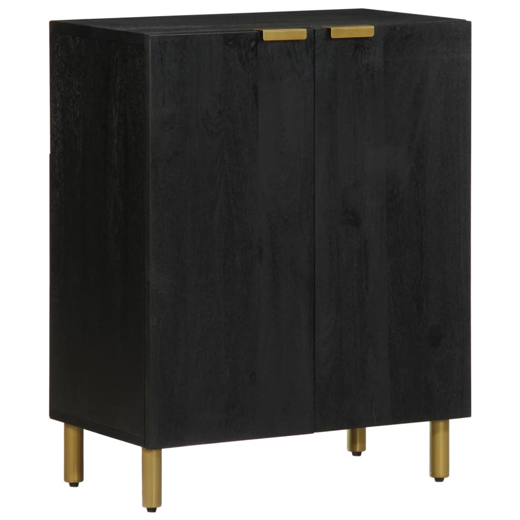 3-tlg. Sideboards Schwarz Holzwerkstoff