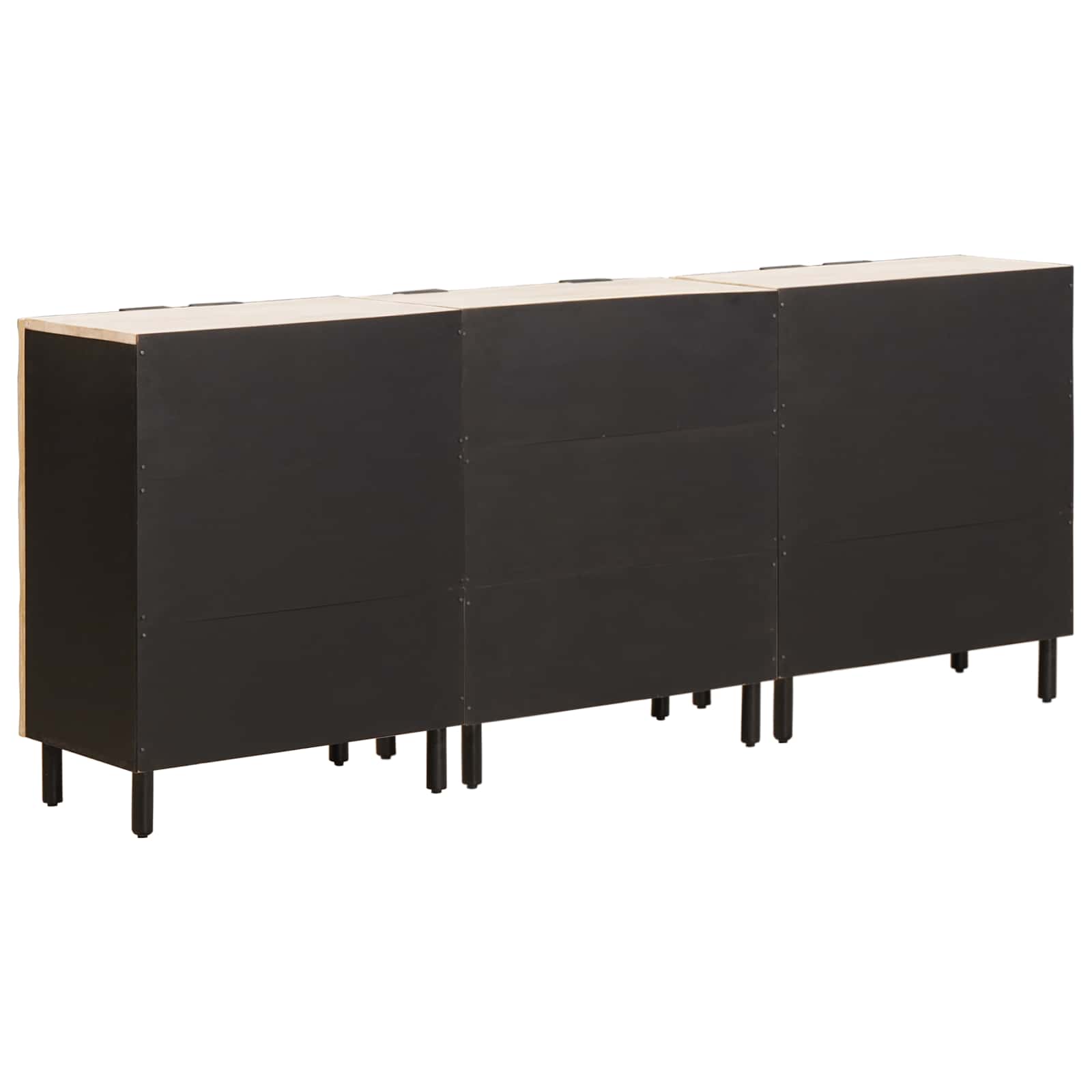 Sideboard 3 pcs Weiße gewaschene Oberfläche 180 x 33 x 75 cm