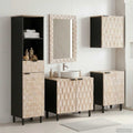 Badezimmer Sets mit Regal 5 pcs Weiße gewaschene Oberfläche