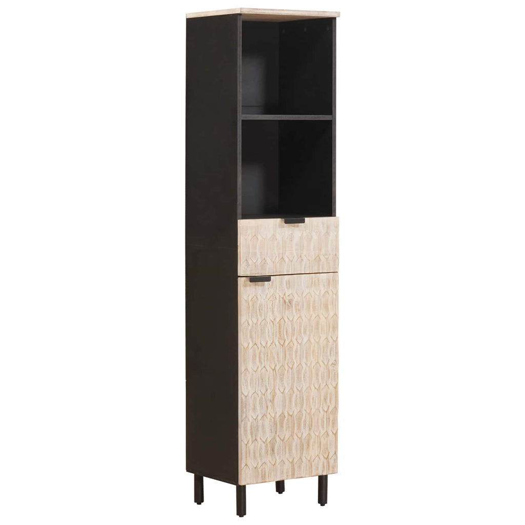 Badezimmer Sets mit Regal 5 pcs Weiße gewaschene Oberfläche