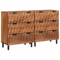 Sideboard 2 pcs Akazienbraune Oberfläche 60 x 33 x 75 cm