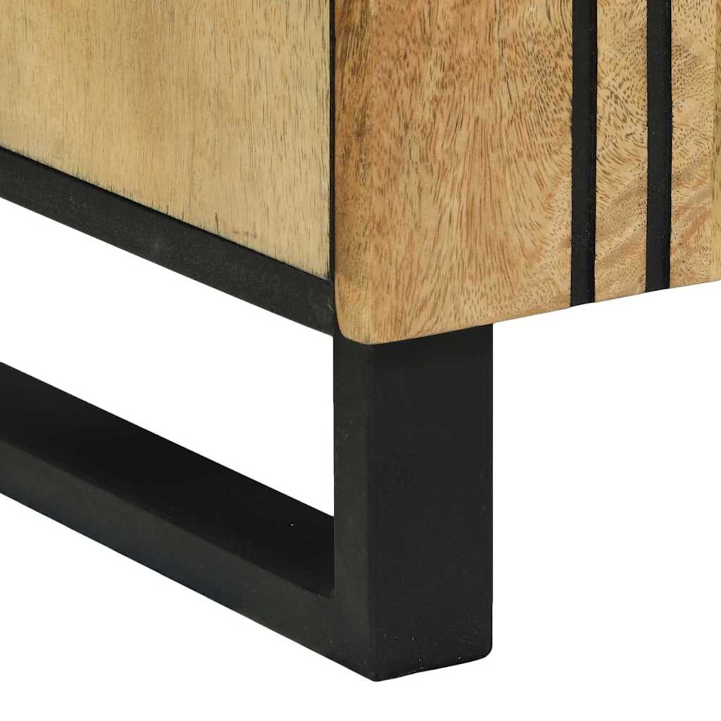 Badezimmerschrank-Set 2 pcs Natur Massivholz Mango