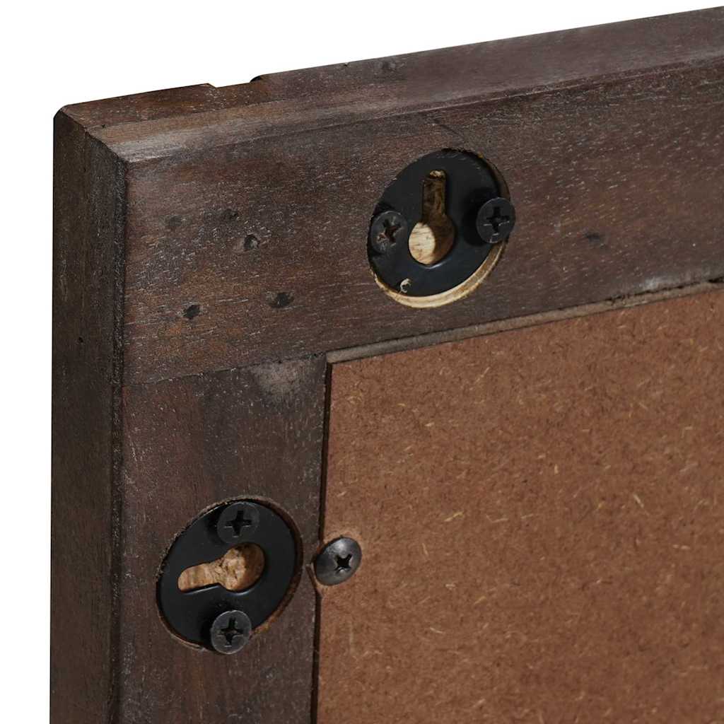 Badezimmerschrank-Set 2 pcs Walnussbraun Massivholz Mango