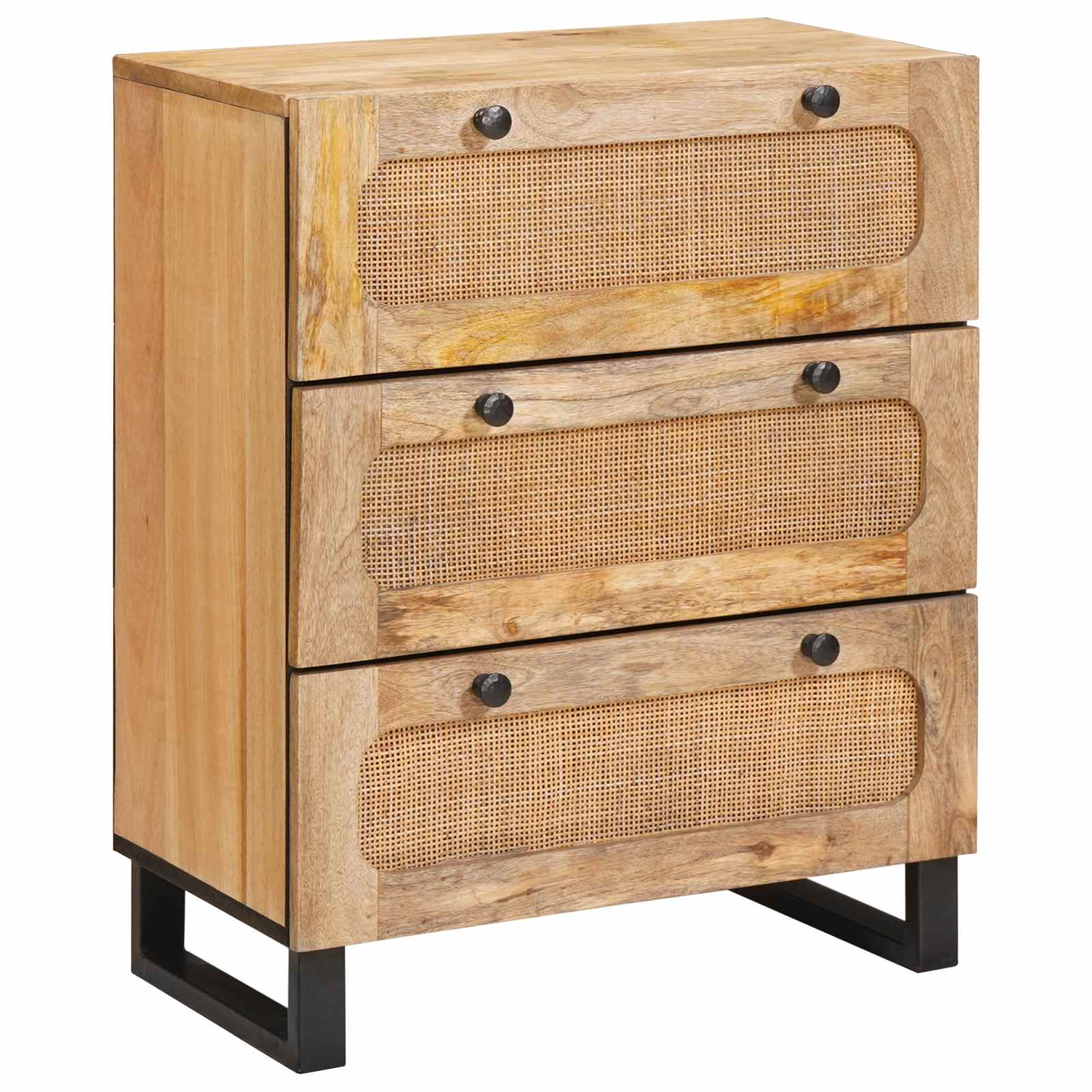 Sideboard 2 pcs Braun 60 x 33 x 75 cm Massivholz Mango