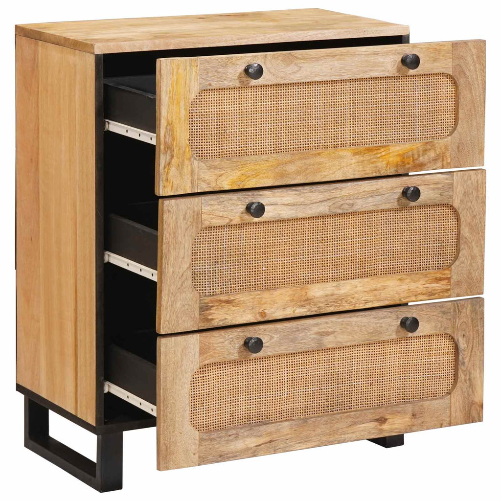 Sideboard 2 pcs Braun 60 x 33 x 75 cm Massivholz Mango