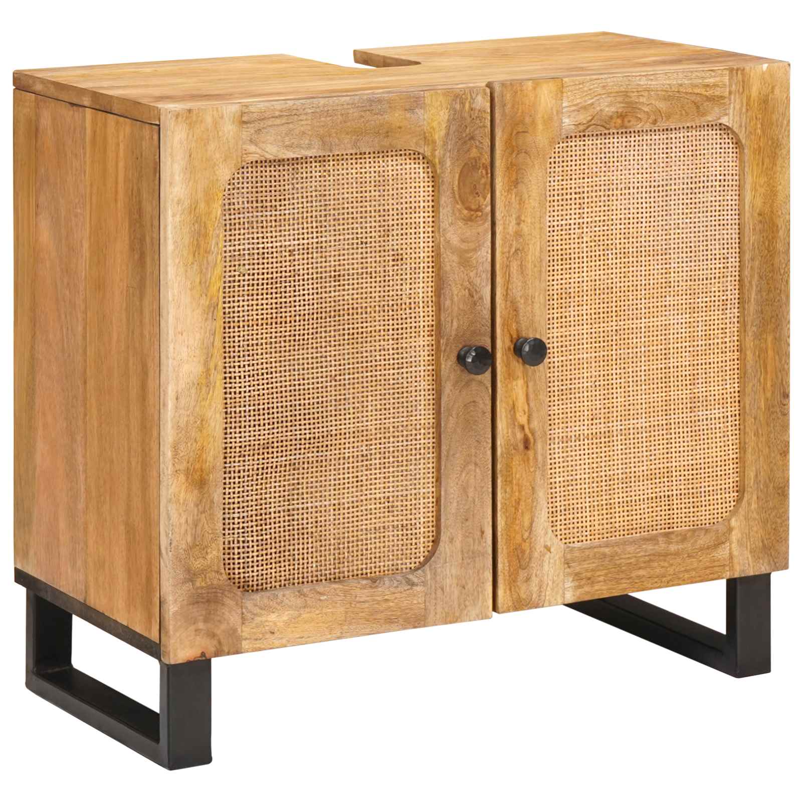 Badezimmer Sets mit Speicher 2 pcs Braun Massivholz Mango