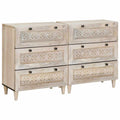 Sideboard 2 pcs Weiß 120 x 33,5 x 75 cm massives Mangoholz