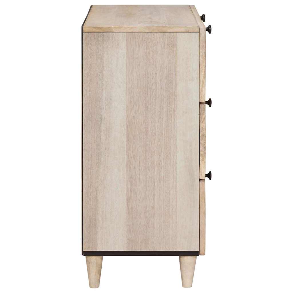 Sideboard 3 pcs Weiß 180 x 33,5 x 75 cm massives Mangoholz