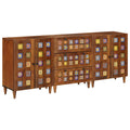 Sideboard 3 pcs Walnuss 60 x 33,5 x 75 cm Massivholz Mango