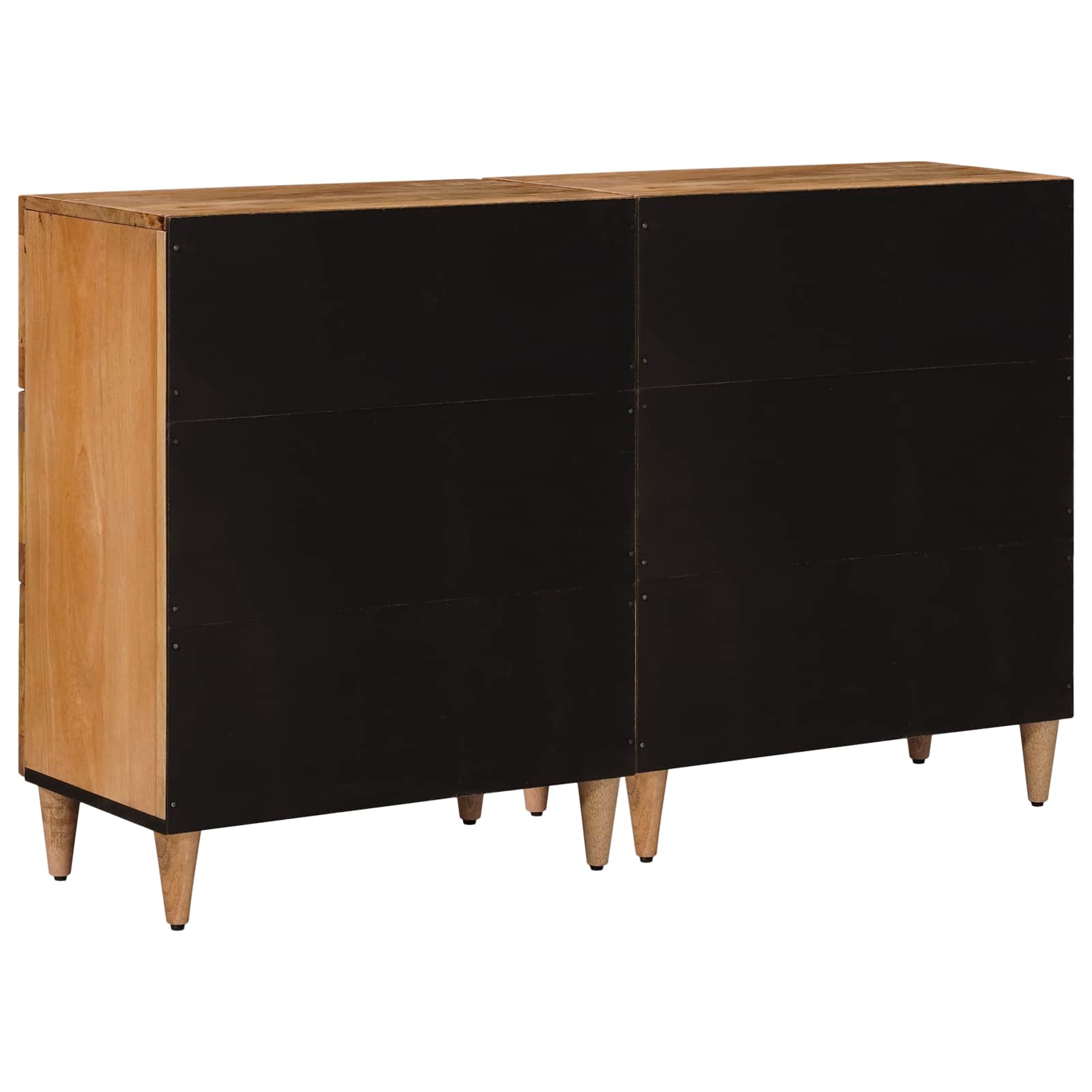 Sideboard 2 pcs Natur 60 x 33 x 75 cm Massivholz Mango