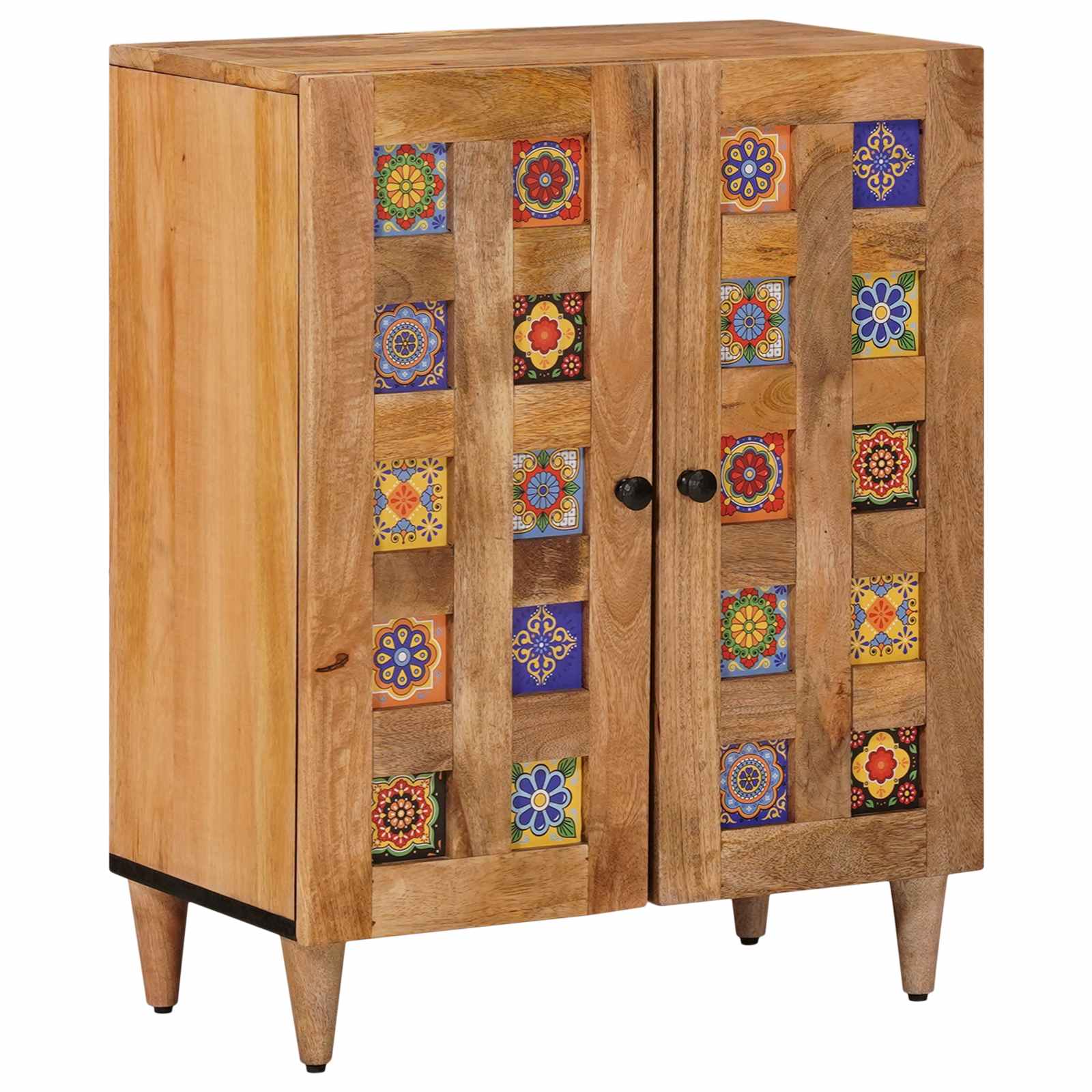 Sideboard 3 pcs Natur 60 x 33,5 x 75 cm Massivholz Mango