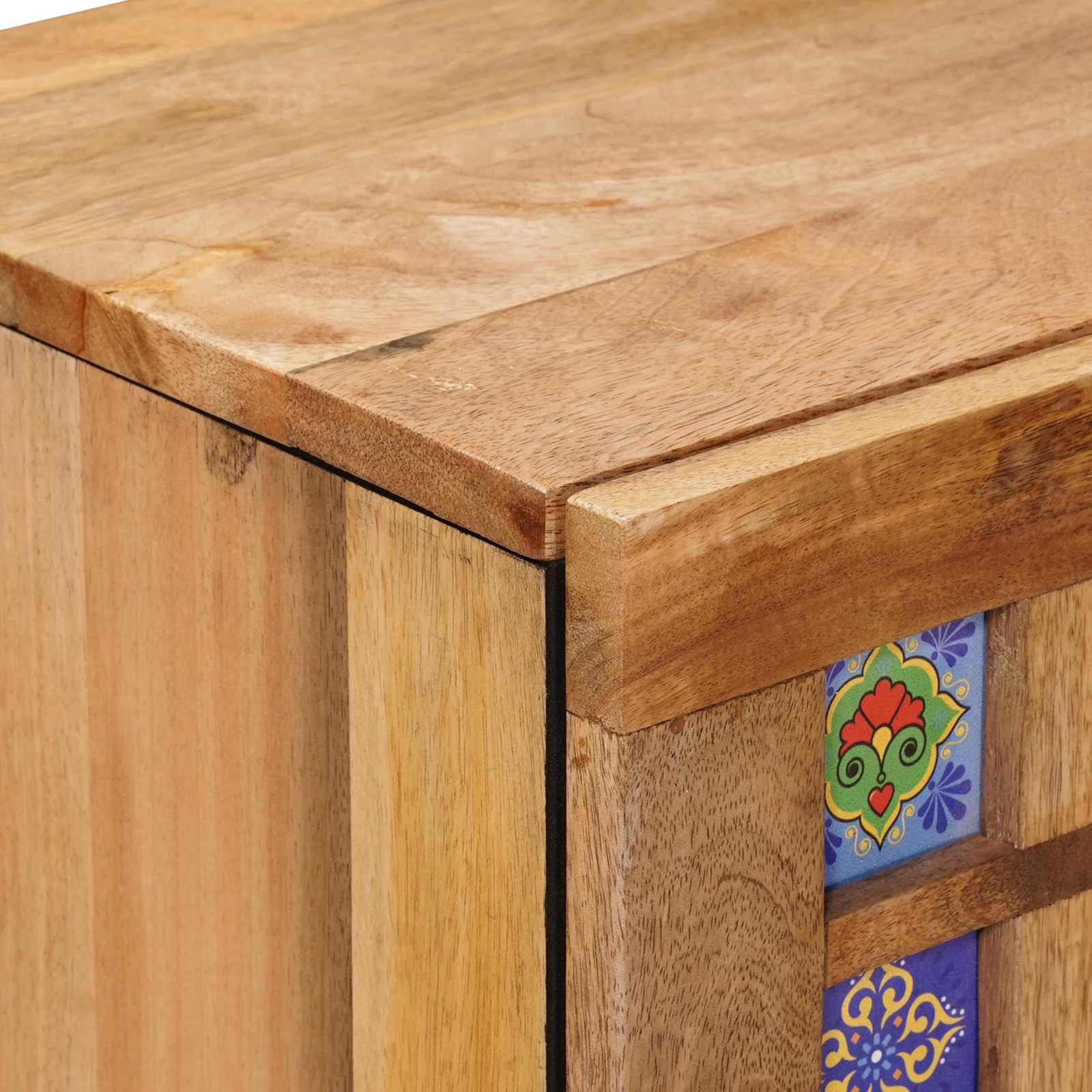Badezimmermöbel-Set Wandmontiert 2 pcs Natur Massivholz Mango