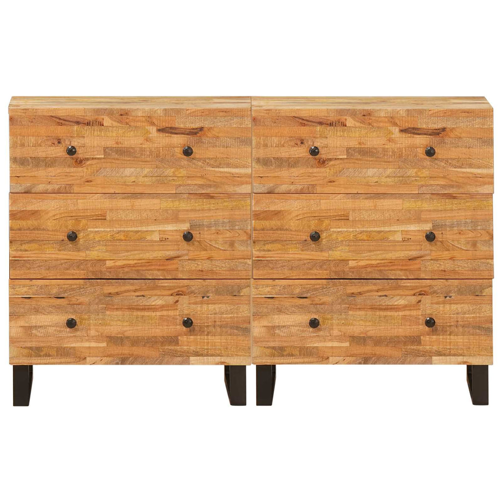 Sideboard 2 pcs Braun 60 x 33 x 75 cm Massivholz Mango