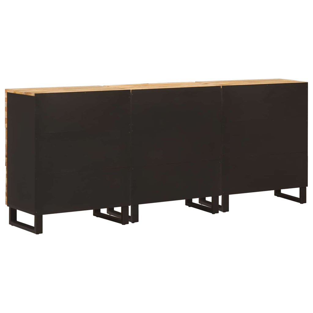 Sideboard 3 pcs Braun 60 x 33 x 75 cm Massivholz Mango