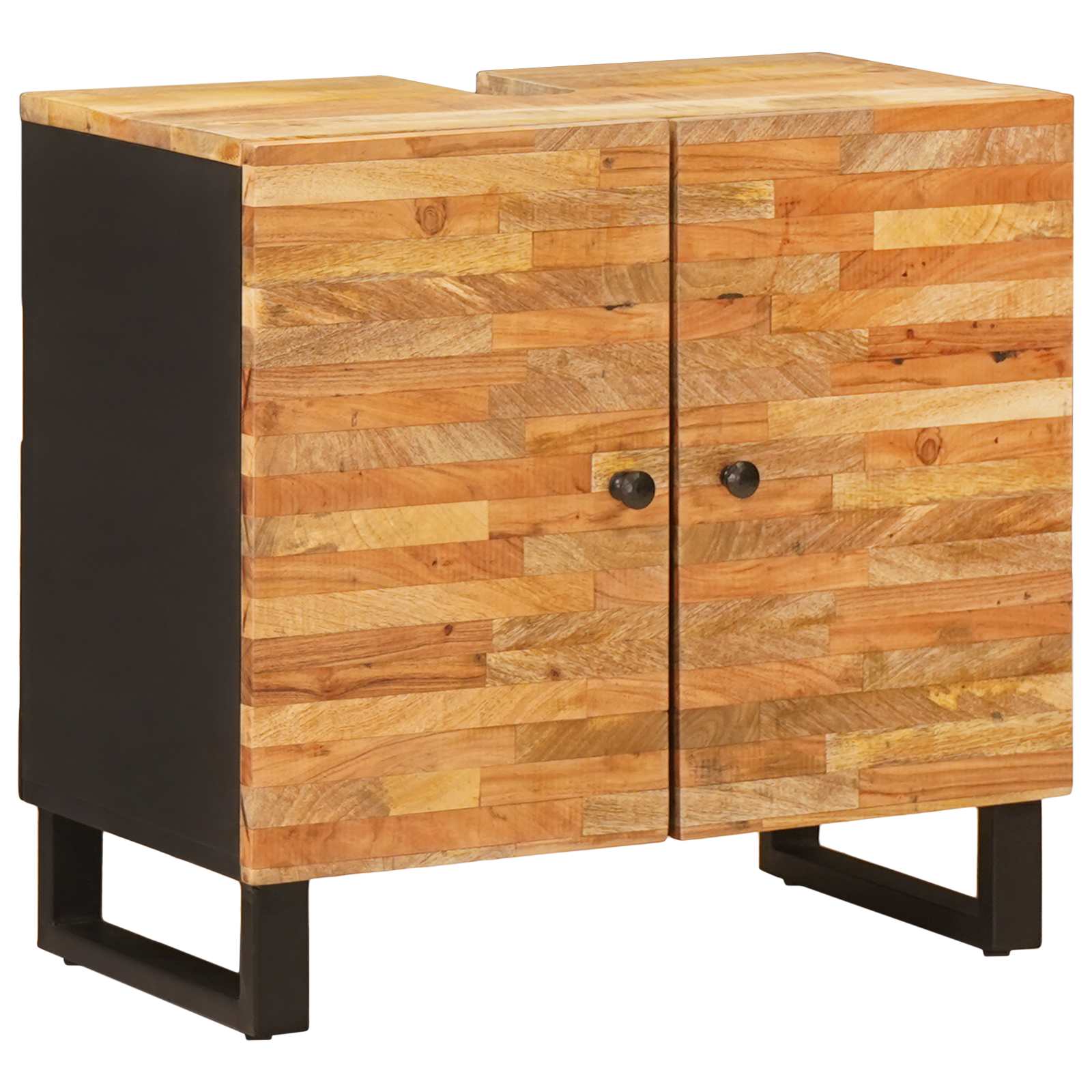 Badezimmer Sets mit Schubladen 5 pcs Natur Massivholz Mango