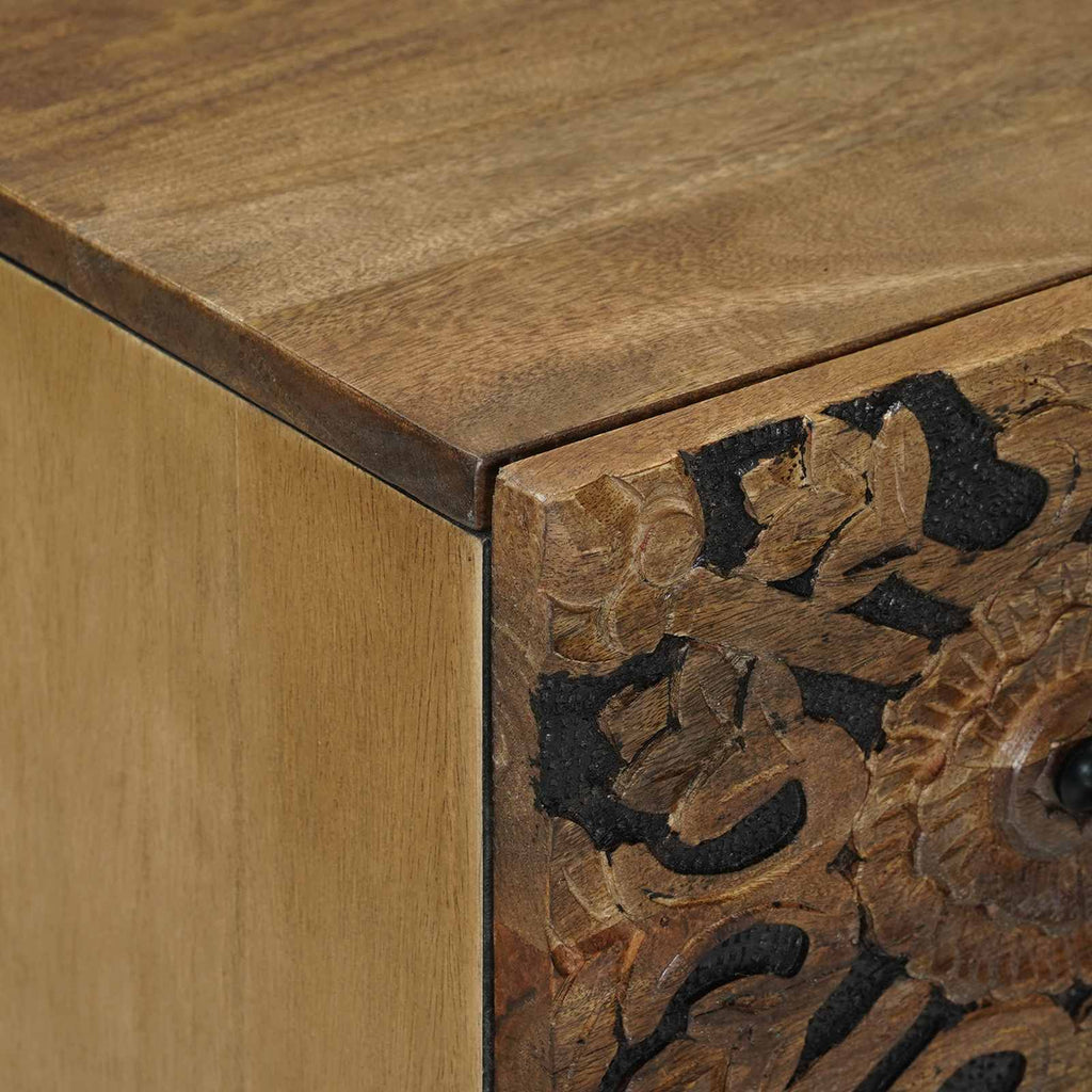 Sideboard 2 pcs Braun 60 x 33,5 x 75 cm Massivholz Mango