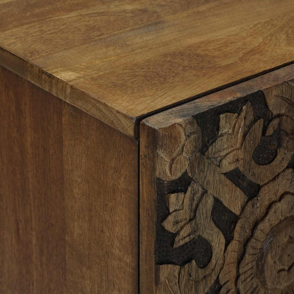 Sideboard 3 pcs Braun 60 x 33,5 x 75 cm Massivholz Mango