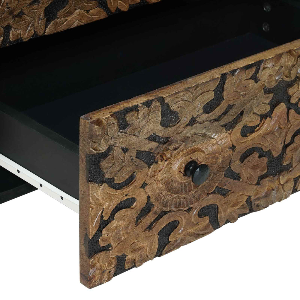 Sideboard 3 pcs Braun 60 x 33,5 x 75 cm Massivholz Mango