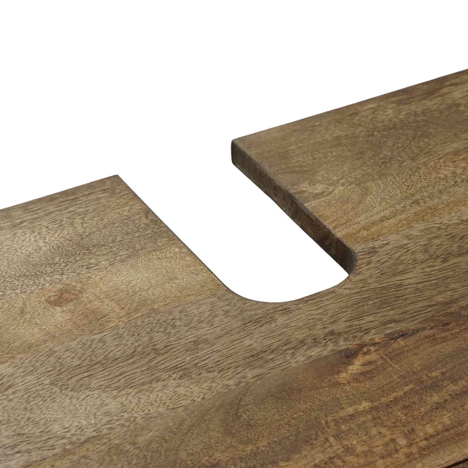 Badezimmermöbel-Set Wandmontiert 2 pcs Braun Massivholz Mango