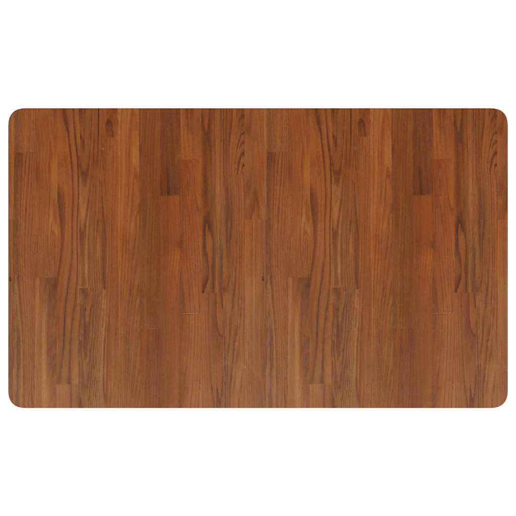 Werkbank Dunkelbraun 100x60x81,5 cm Massivholz Eiche Rechteckig