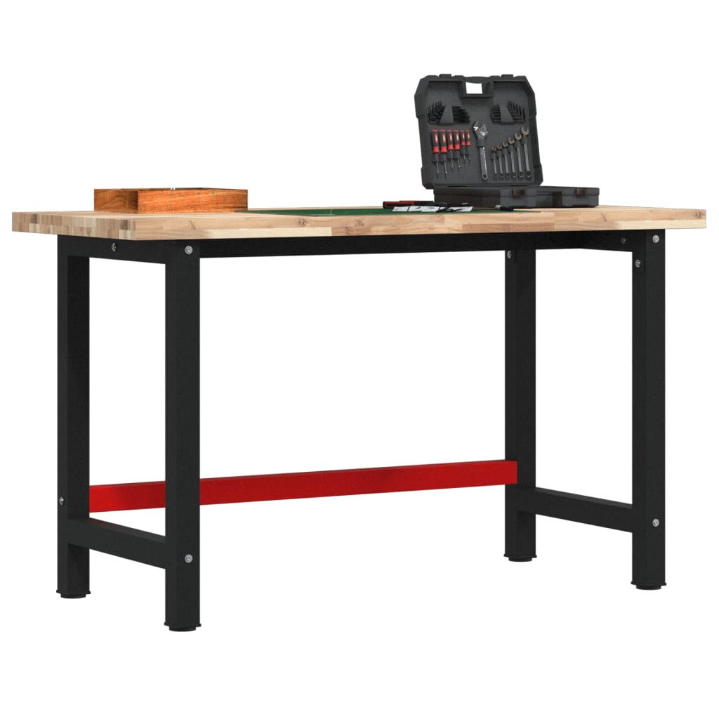 Werkbank 140x60x83 cm Massivholz Akazie Rechteckig