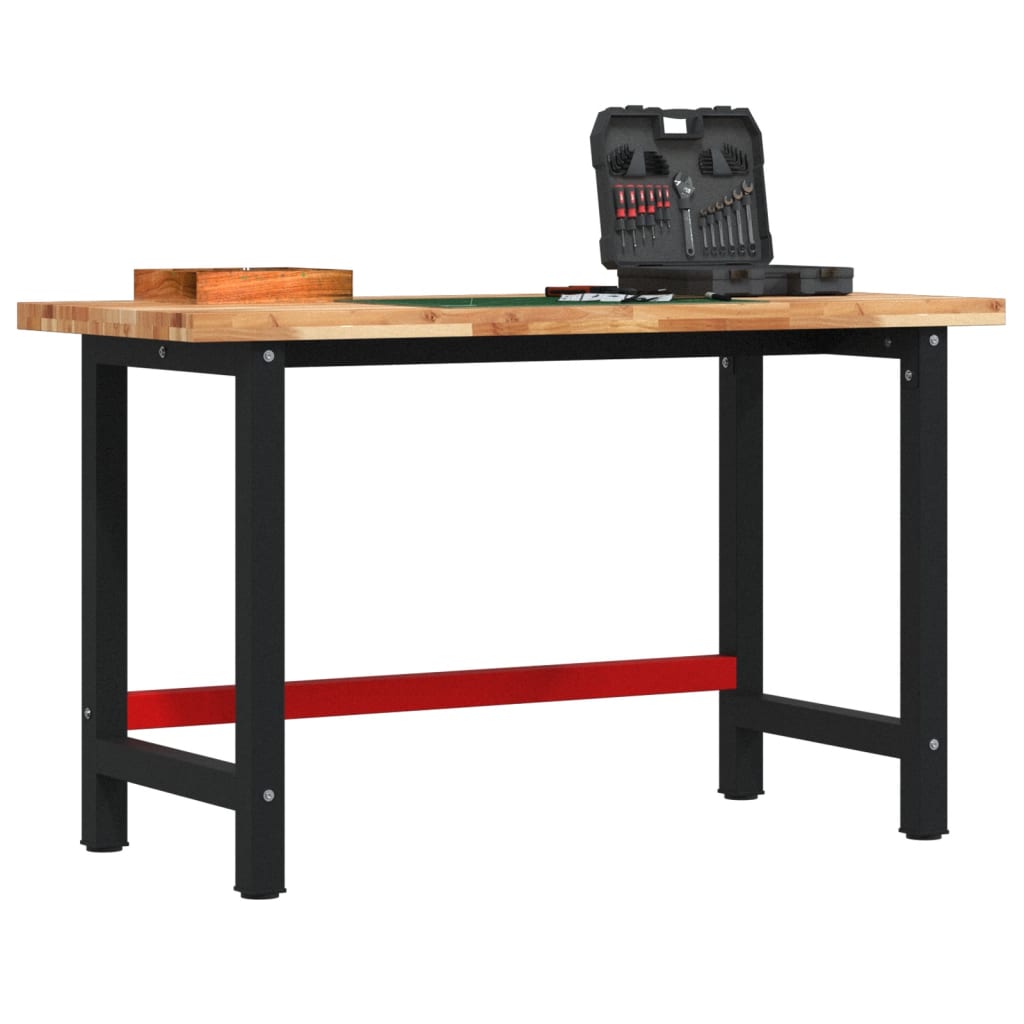 Werkbank 140x60x83 cm Massivholz Akazie Rechteckig