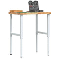 Werkbank 80x60x(73-99,5) cm Massivholz Akazie Rechteckig