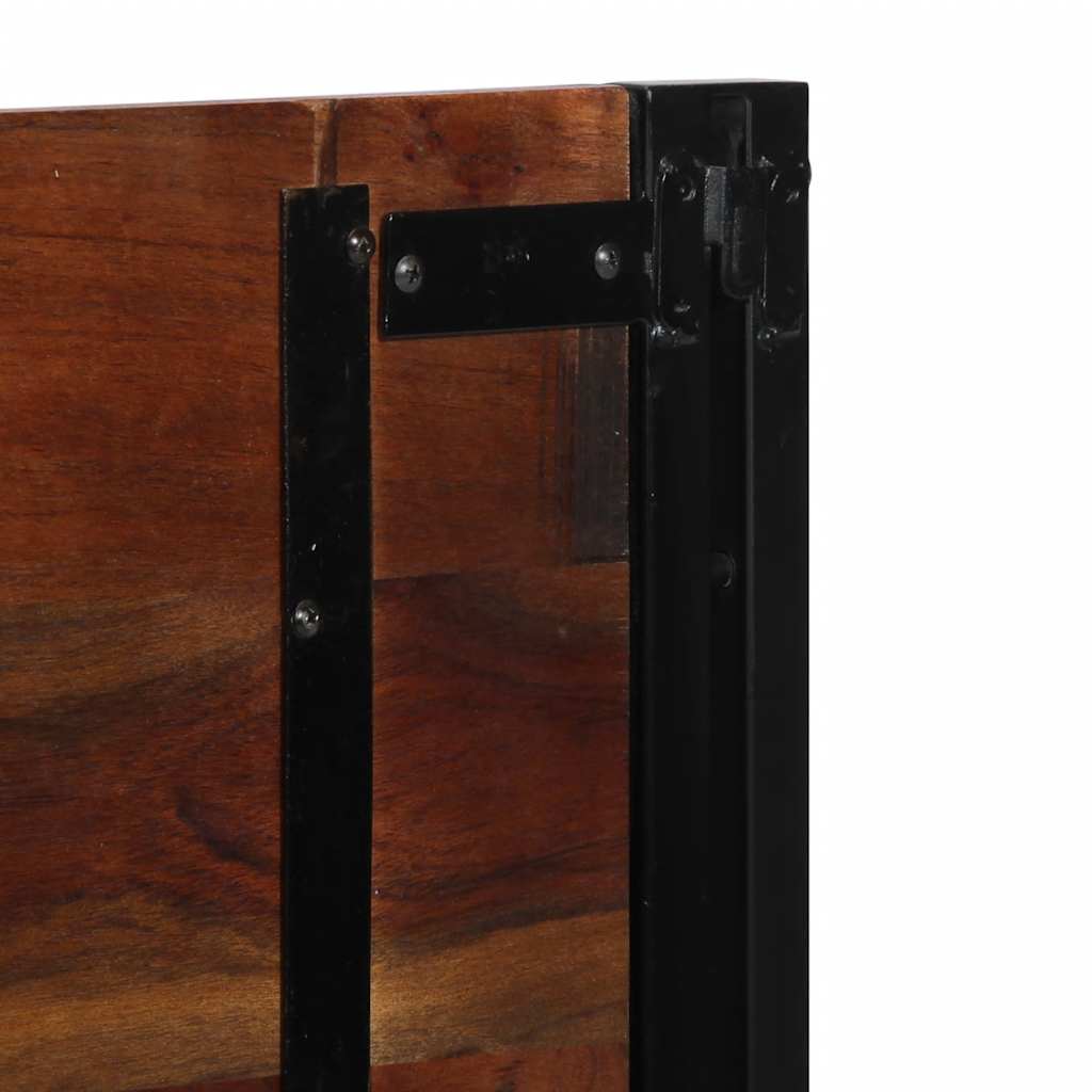 Kopfteil 100 cm Altholz Massivholz und Eisen