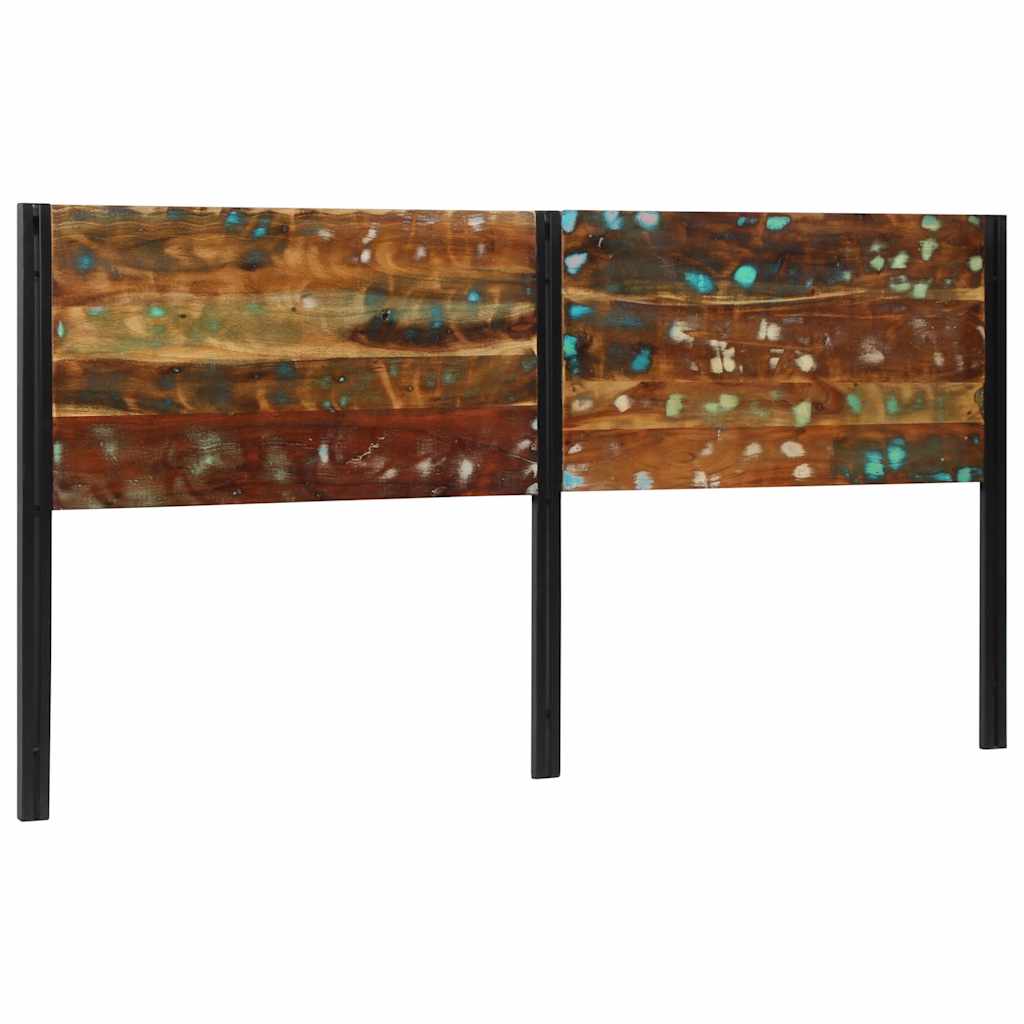 Kopfteil 200 cm Altholz Massivholz und Eisen
