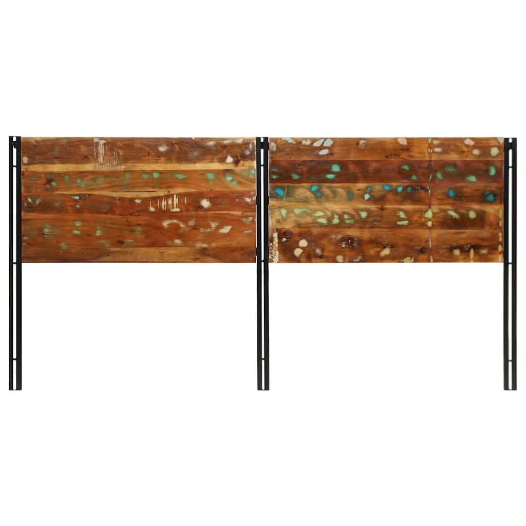 Kopfteil 200 cm Altholz Massivholz und Eisen