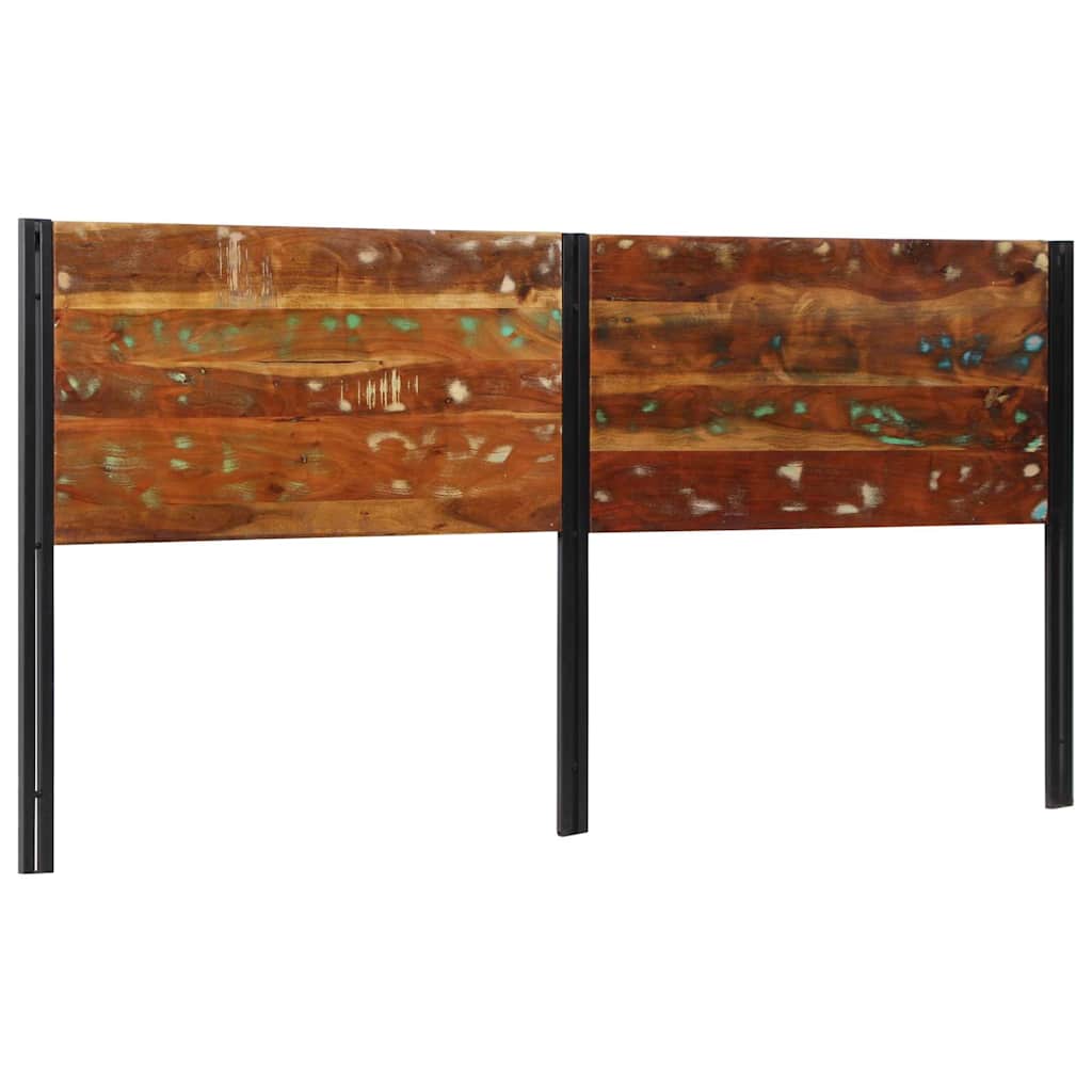 Kopfteil 200 cm Altholz Massivholz und Eisen