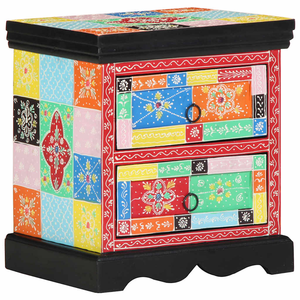 Nachttisch Mehrfarbig 40 x 35 x 45 cm Massivholz Mango