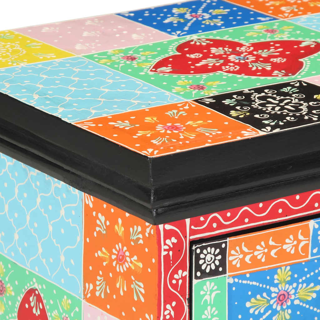 Nachttisch 2 pcs Mehrfarbig 40 x 35 x 45 cm Massivholz Mango