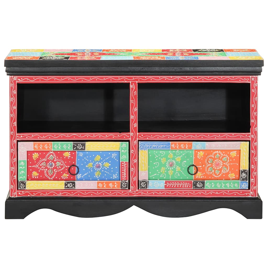 TV-Schränk Mehrfarbig 80 x 35 x 50 cm Massivholz Mango