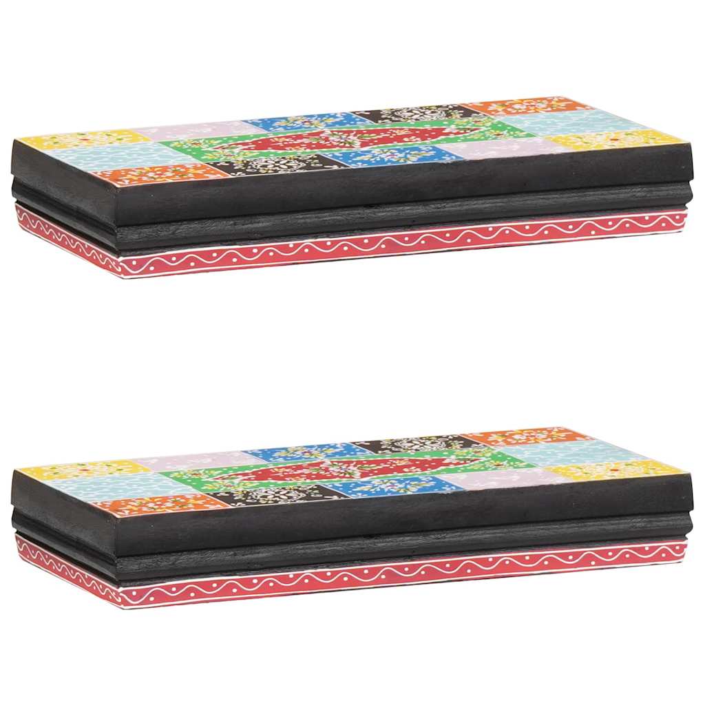 Wandregale Mehrfarbig 40 x 20 x 6 cm Massivholz Mango
