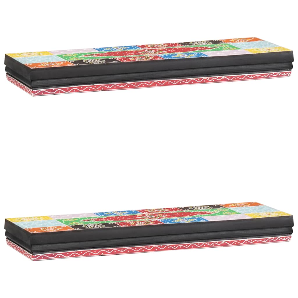 Wandregale Mehrfarbig 60 x 20 x 6 cm Massivholz Mango