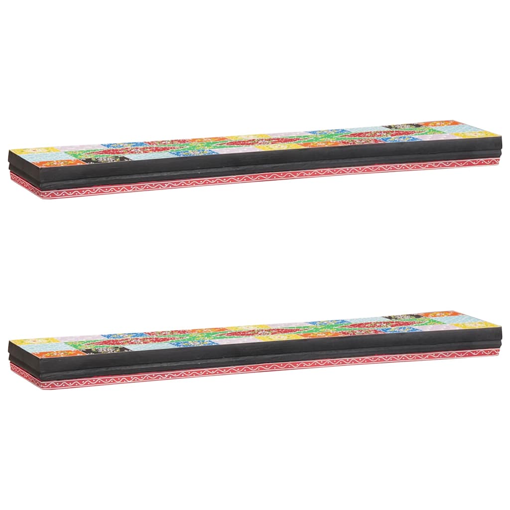 Wandregale Mehrfarbig 100 x 20 x 6 cm Massivholz Mango