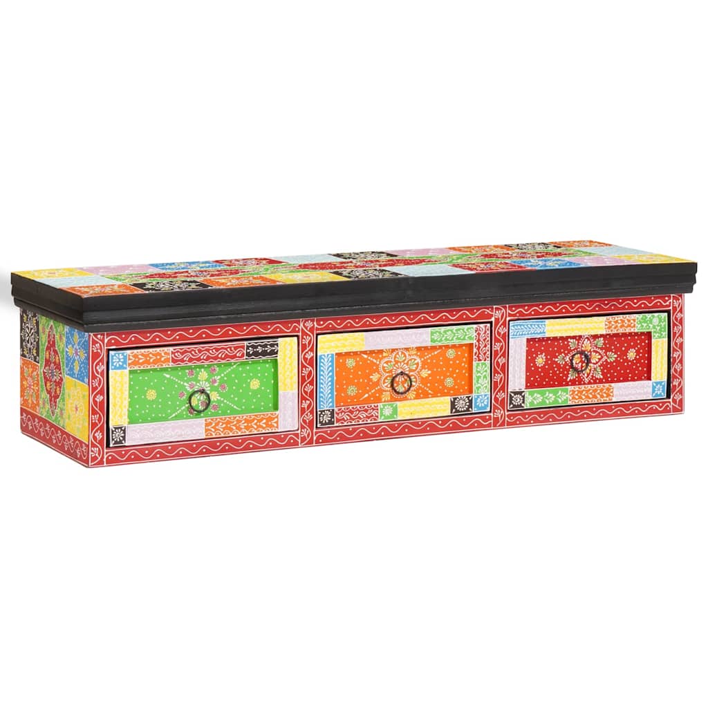 TV-Schränk Mehrfarbig 100 x 30 x 24 cm Massivholz Mango