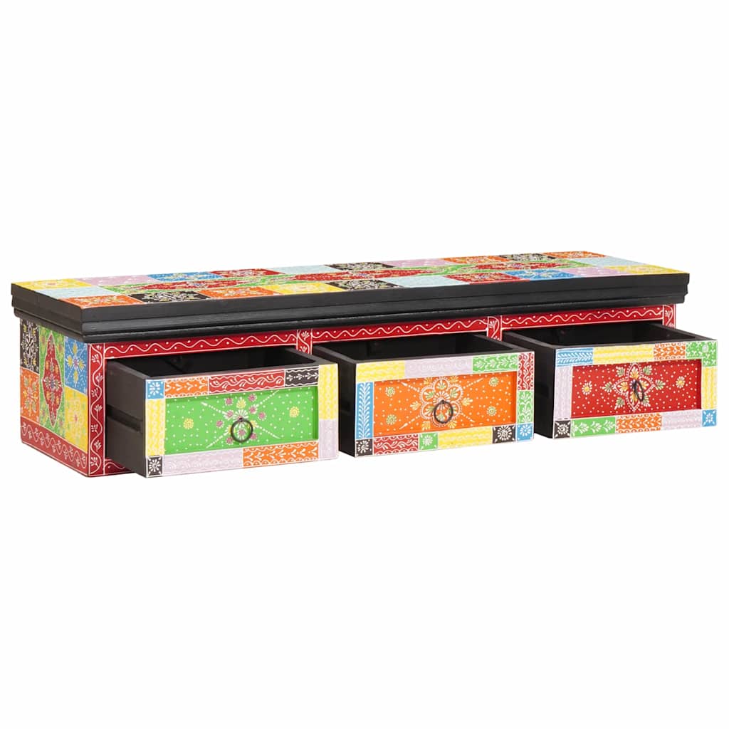 TV-Schränk Mehrfarbig 100 x 30 x 24 cm Massivholz Mango