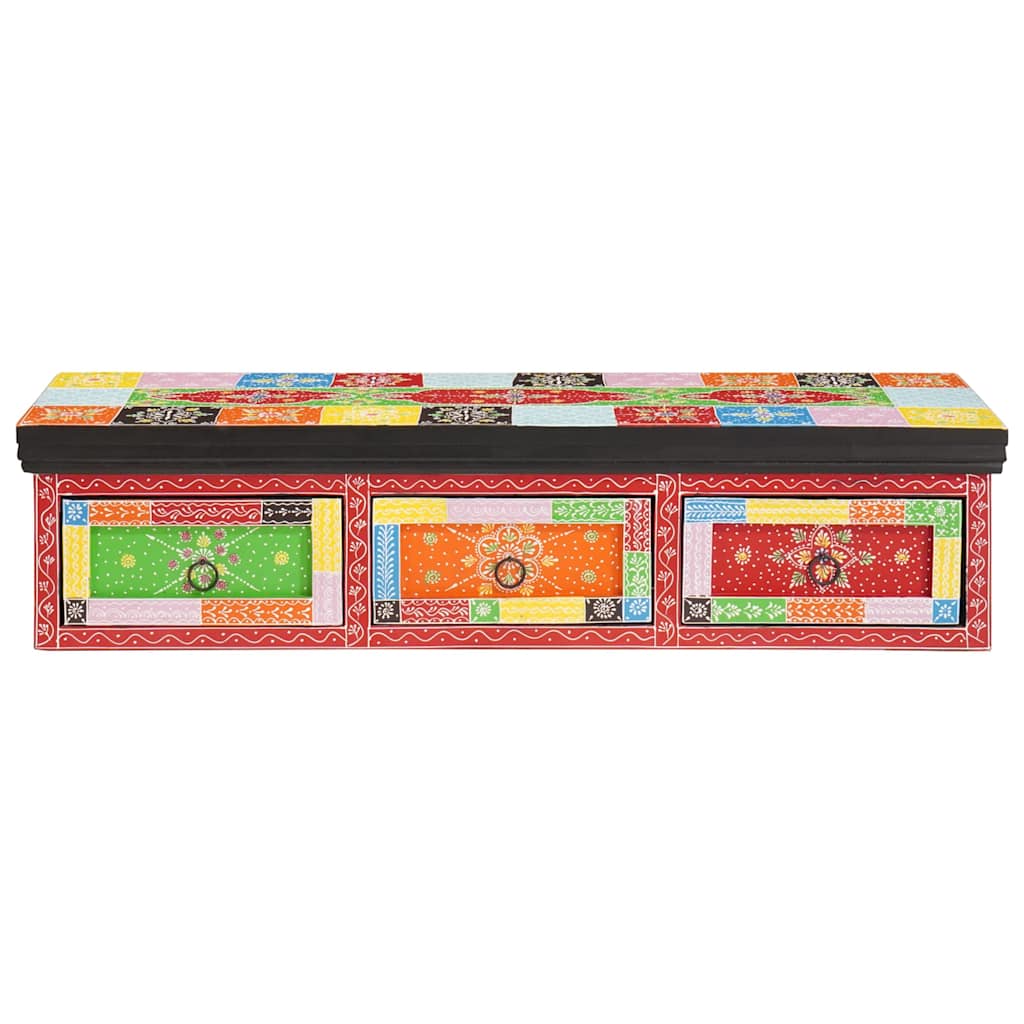 TV-Schränk Mehrfarbig 100 x 30 x 24 cm Massivholz Mango