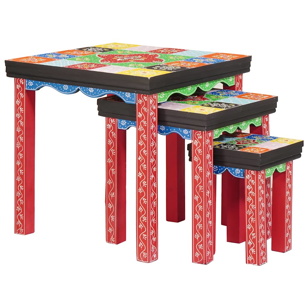 Quadratischer Tisch 3 pcs Mehrfarbig