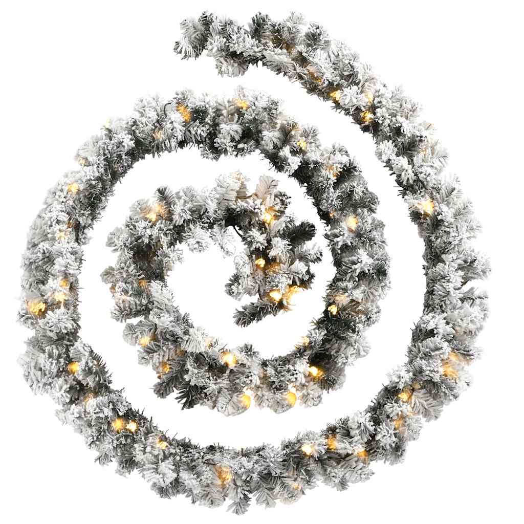 Weihnachtsgirlande mit LED-Lichtern Grün 5 m PVC