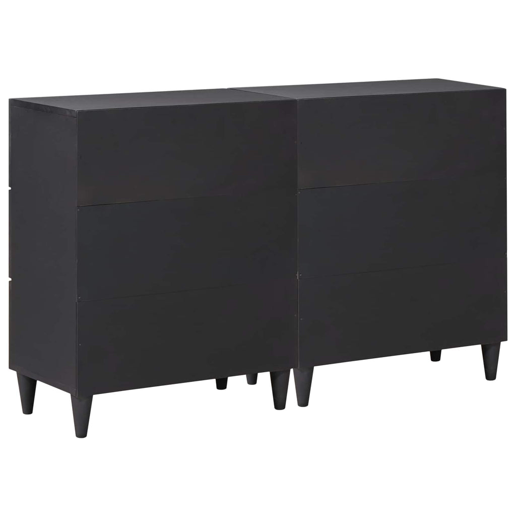 Stauraumschränke 2 Stk. 120 x 33 x 75 cm Massivholz Mango