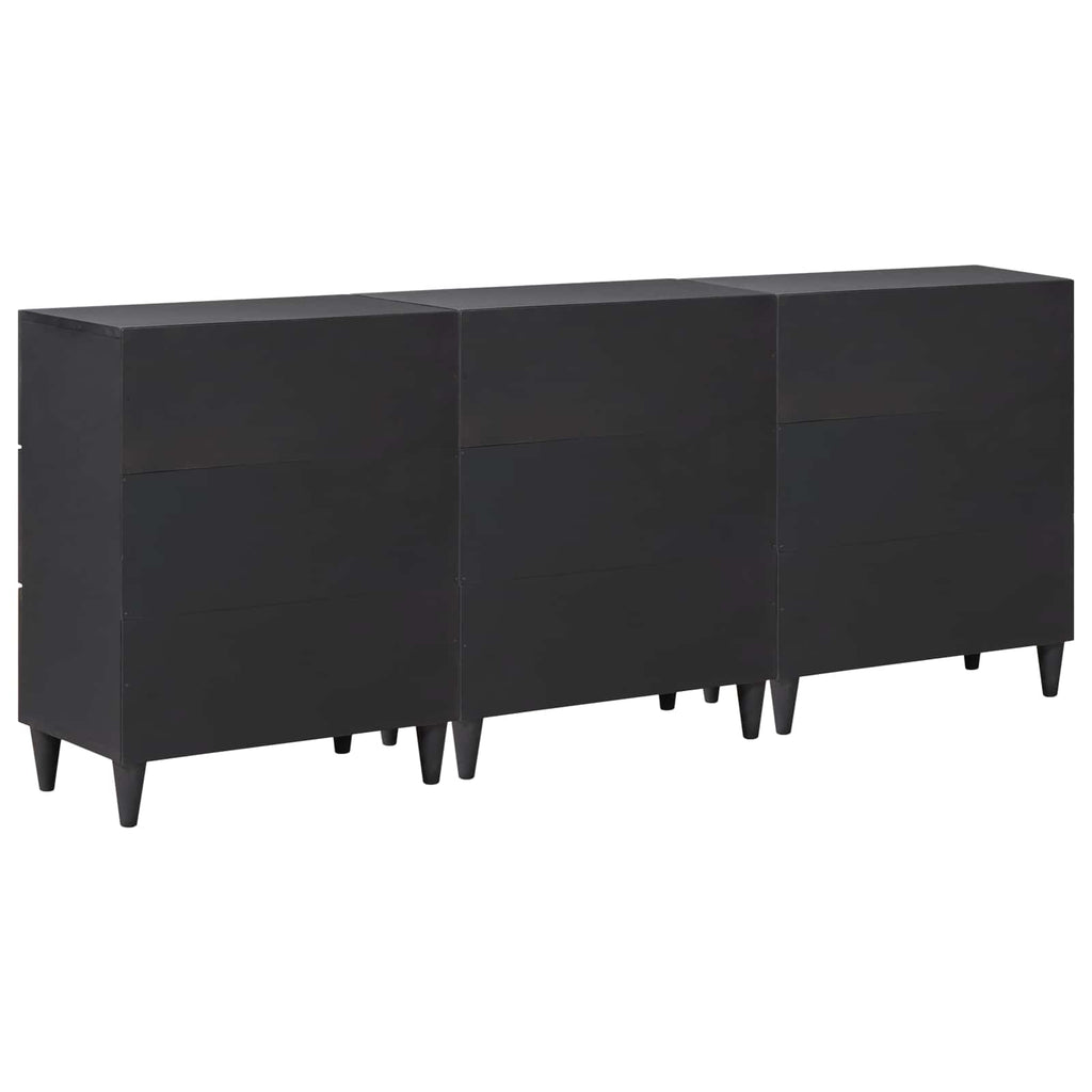 Stauraumschränke 3 Stk. 180 x 33 x 75 cm Massivholz Mango