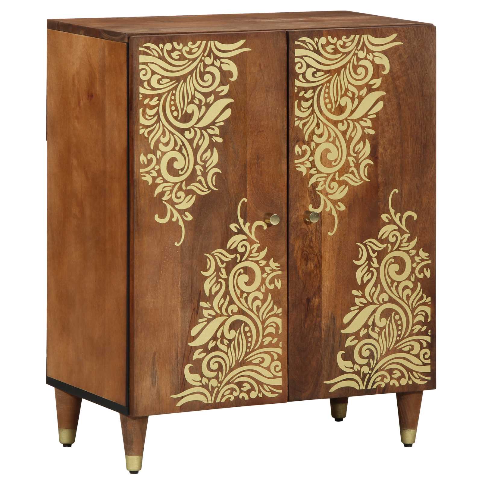 Badezimmerschrank-Set mit Schubladen 3 pcs Honigbraun und Gold