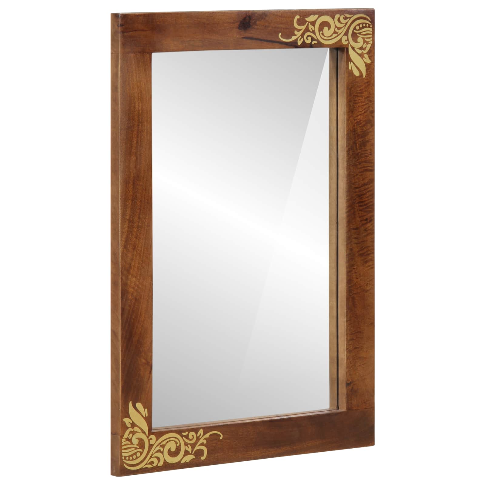 Badezimmerschrank-Set mit Tür 4 pcs Honigbraun Massivholz Mango