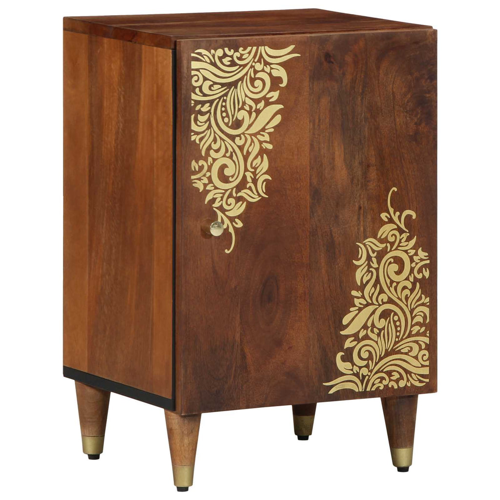 Badezimmerschrank-Set mit Tür 4 pcs Honigbraun Massivholz Mango