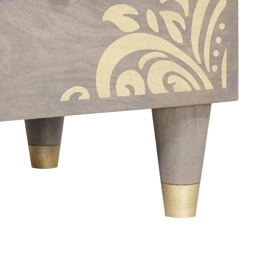 Sideboard mit Regal 2 pcs Grau 60 x 33 x 75 cm Massivholz Mango