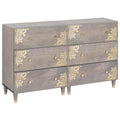 Sideboard mit Regal 2 pcs Grau 60 x 33 x 75 cm Massivholz Mango